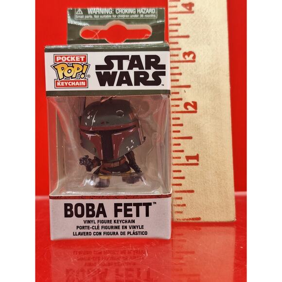 Funko Pop! Star Wars BOBA FETT Pocket Pop Vinyl Figure Keychain NEW - Picture 7 of 7